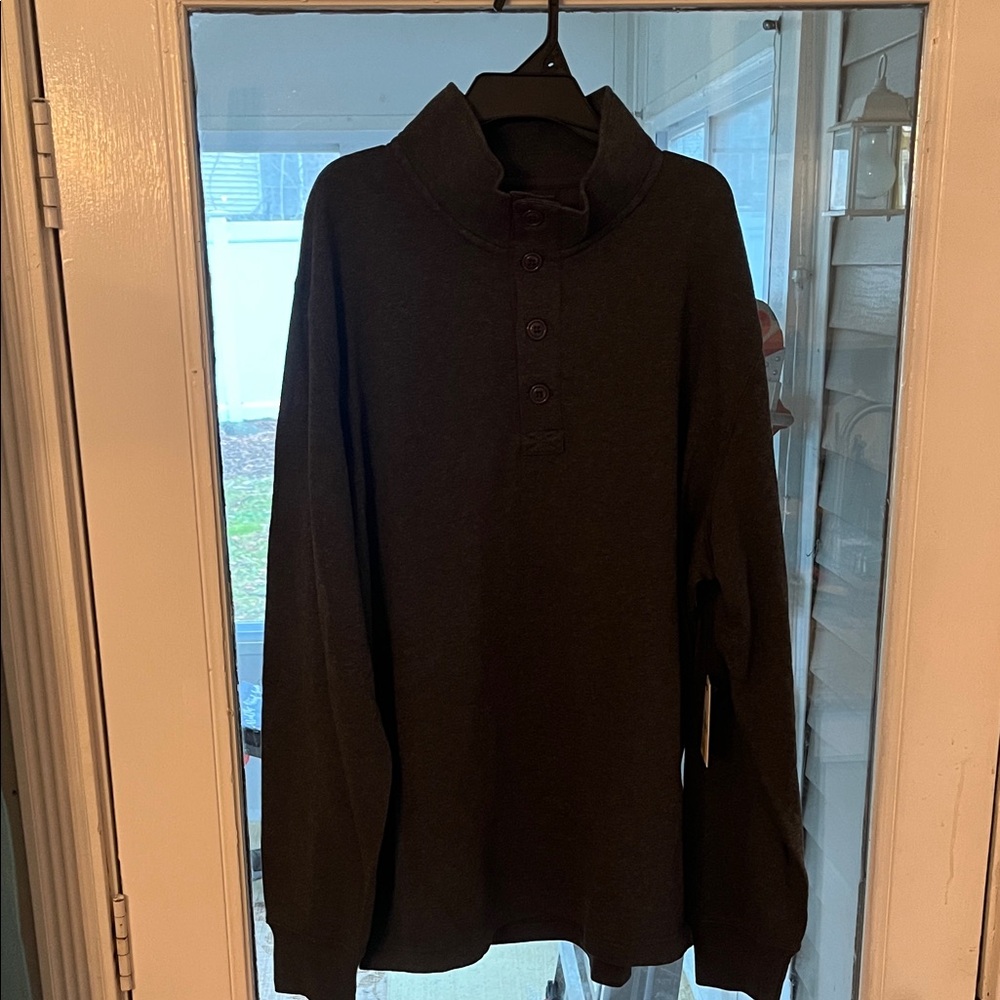 COMO Man Men's Gray Button Sweater NWT